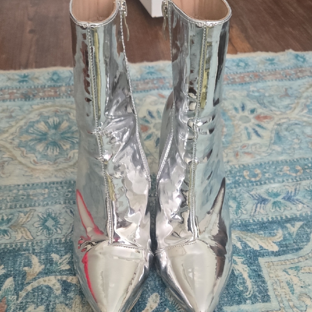 Silver Women's Ankle Boots